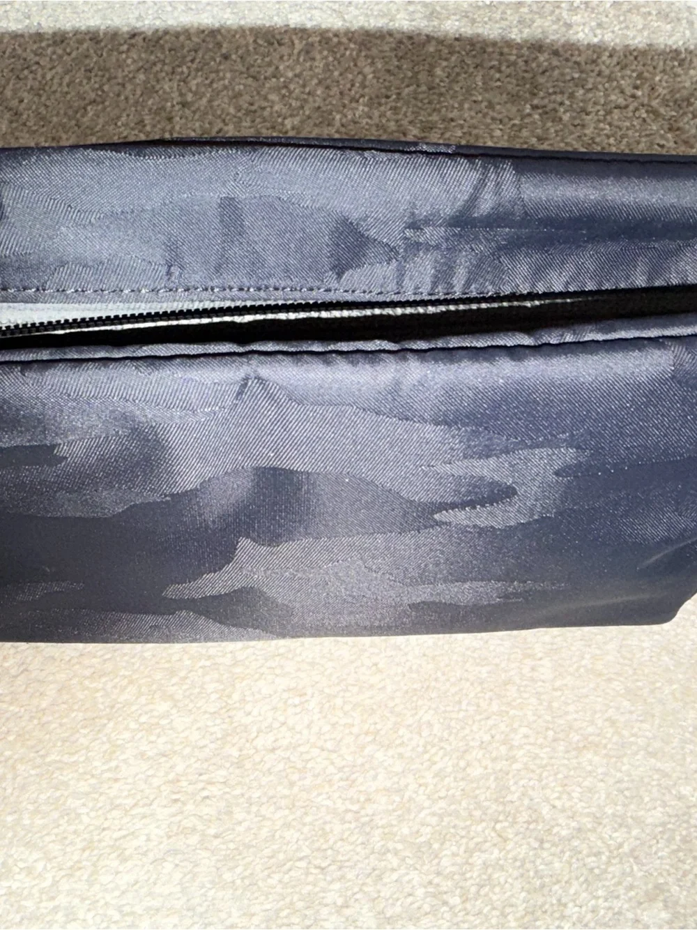 Athleta small toiletry black camo bag